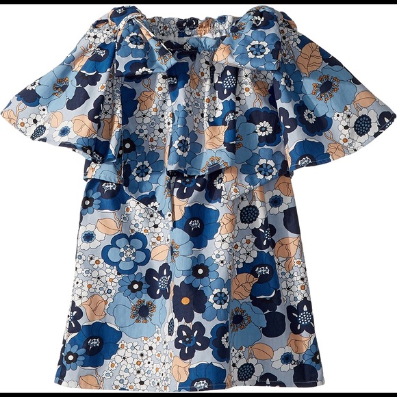 🔥KIDS Chloé Blue Floral Print Poplin Dress🔥 - Picture 2 of 8